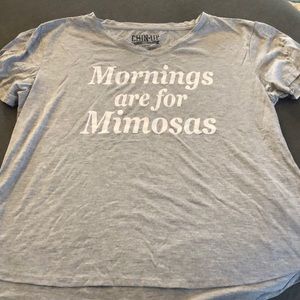 “Mornings are for mimosas” T-shirt